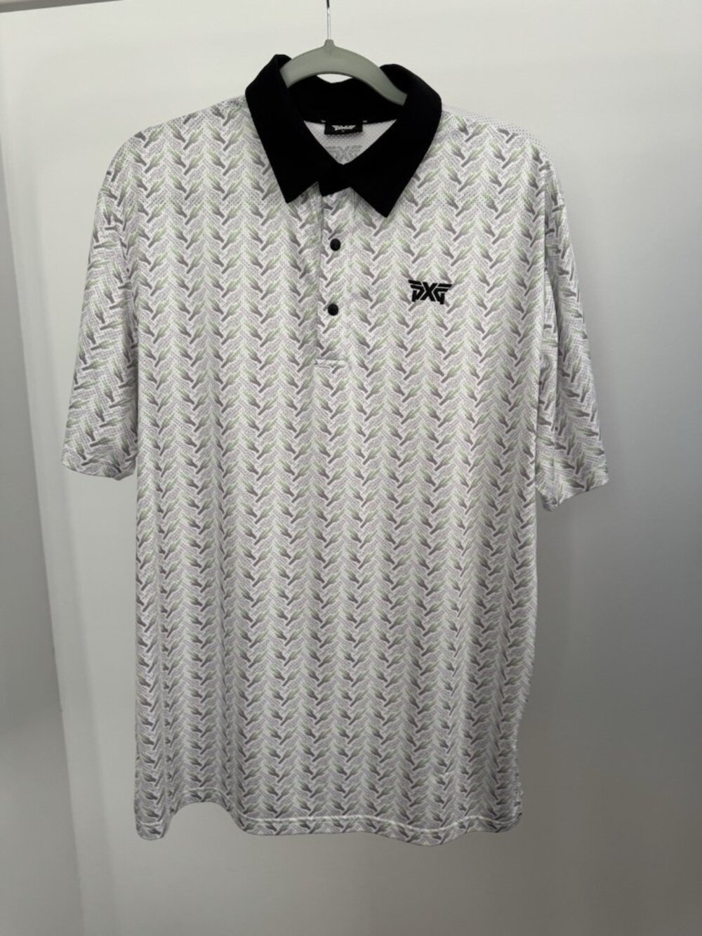 PXG Golf Polo Men's Medium Grey Black Performance Shirt